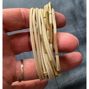 Gold and Cream Multi-Strand Bracelet